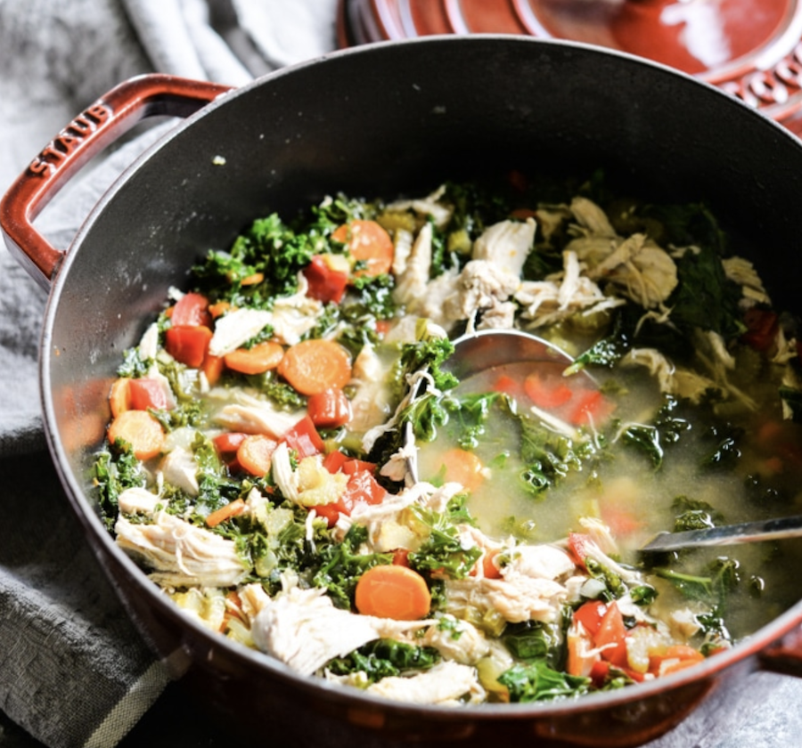 kale and chicken broth soup recipe